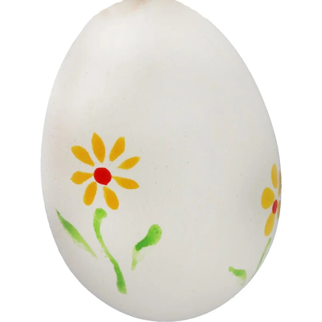 Zestaw Białych, Plastikowych Jajek Wielkanocnych do Zawieszenia - 6 sztuk, 6 cm — zdjęcie 8