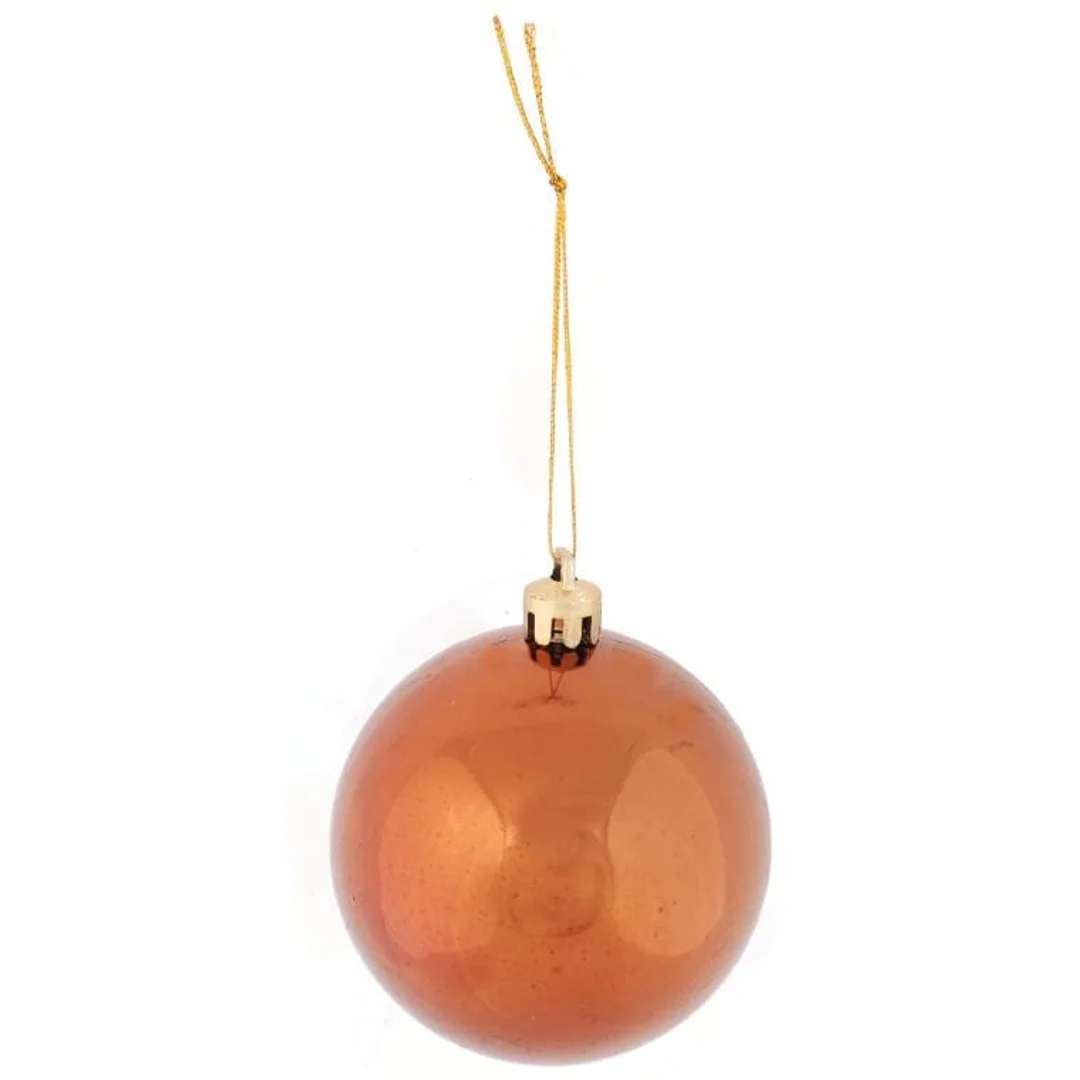 Zestaw Eleganckich Bombek Plastikowych w Kolorze Złotym i Brązowym - 24 sztuki, 8 cm — zdjęcie 4
