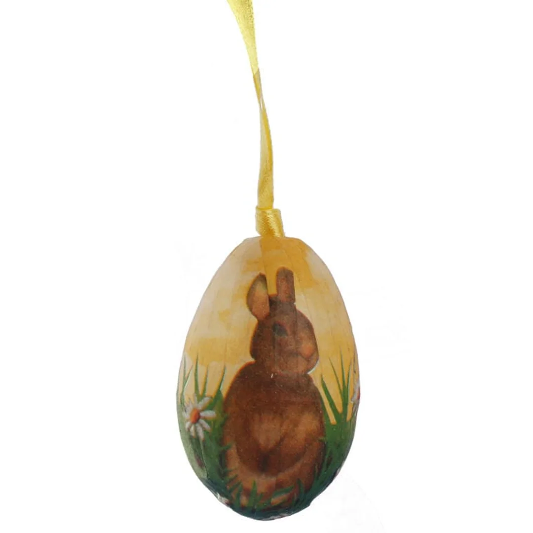Zestaw Wielkanocnych Jajek Zawieszek z Motywem Zajączka - 12 sztuk, 6 cm — zdjęcie 3