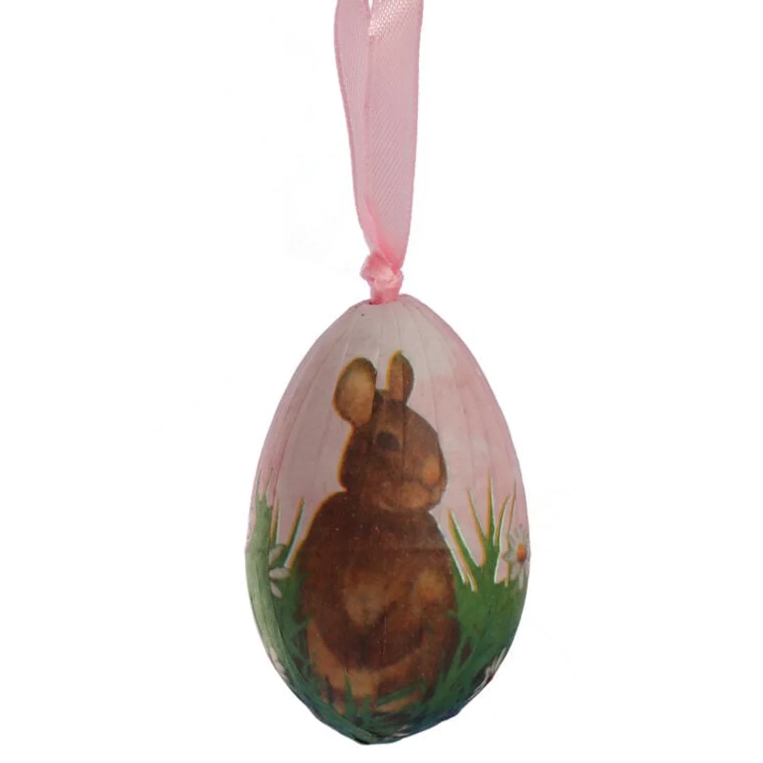 Zestaw Wielkanocnych Jajek Zawieszek z Motywem Zajączka - 12 sztuk, 6 cm — zdjęcie 4
