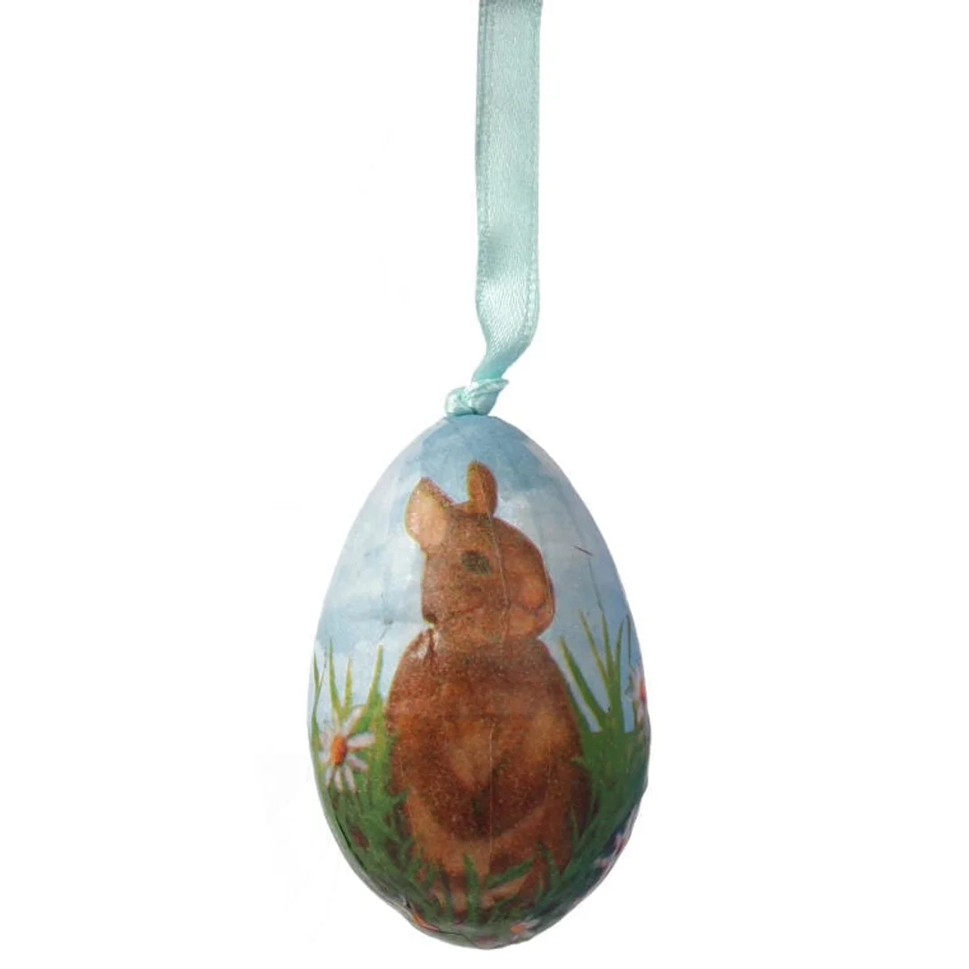 Zestaw Wielkanocnych Jajek Zawieszek z Motywem Zajączka - 12 sztuk, 6 cm — zdjęcie 5