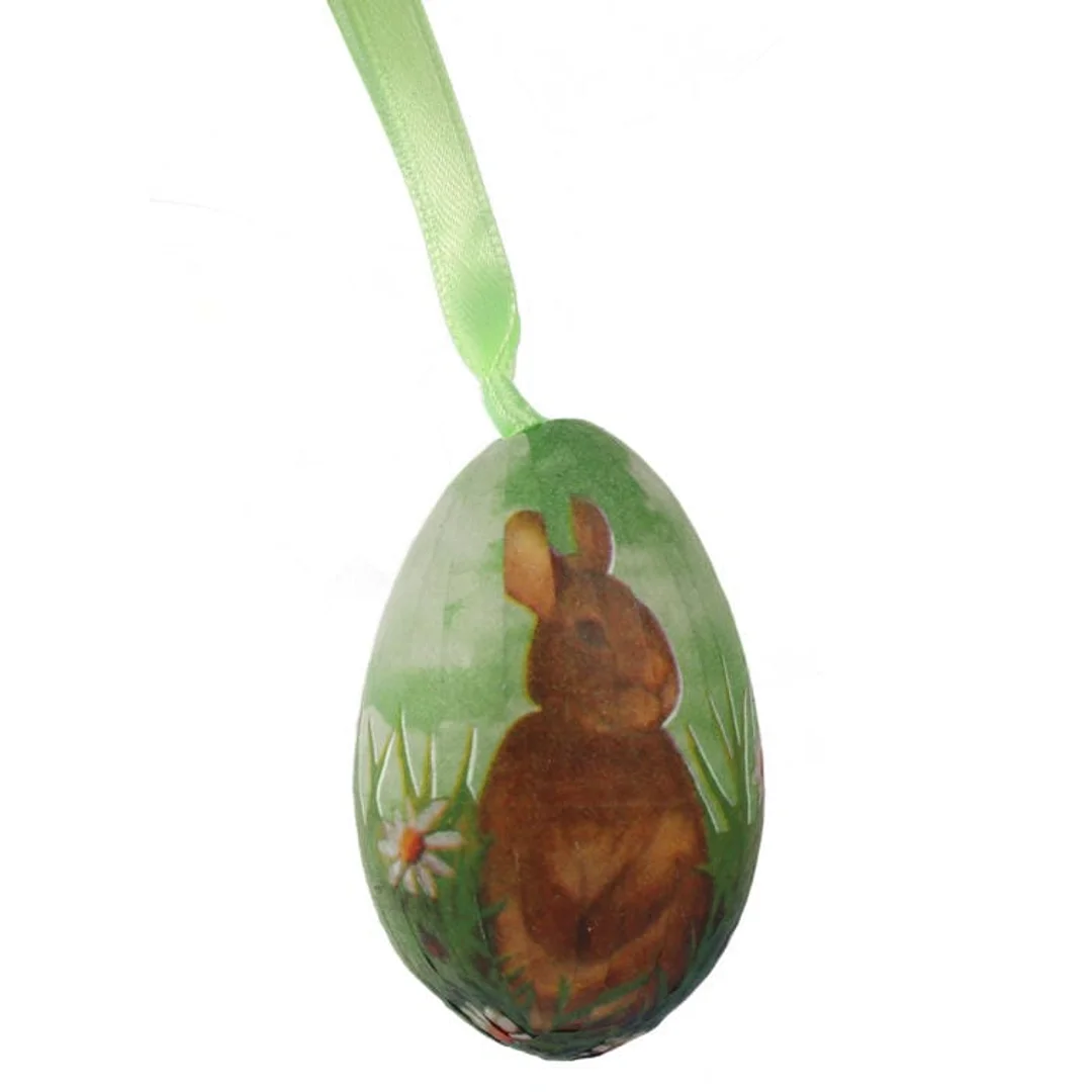 Zestaw Wielkanocnych Jajek Zawieszek z Motywem Zajączka - 12 sztuk, 6 cm — zdjęcie 6