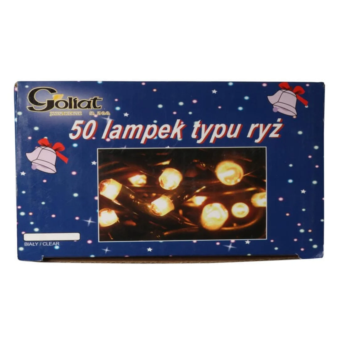 Zewnętrzne Lampki Choinkowe na Przewodach Miedzianych, 50 LED, Kolor Biały, z Zasilaniem Sieciowym 230V — zdjęcie 2