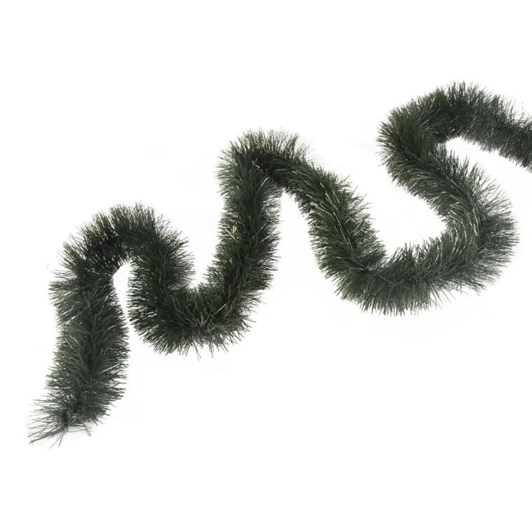 Zielony łańcuch choinkowy GOLIAT, średnica 10 cm, długość 2,8 m, ciemno zielony, polski produkt. — zdjęcie 4