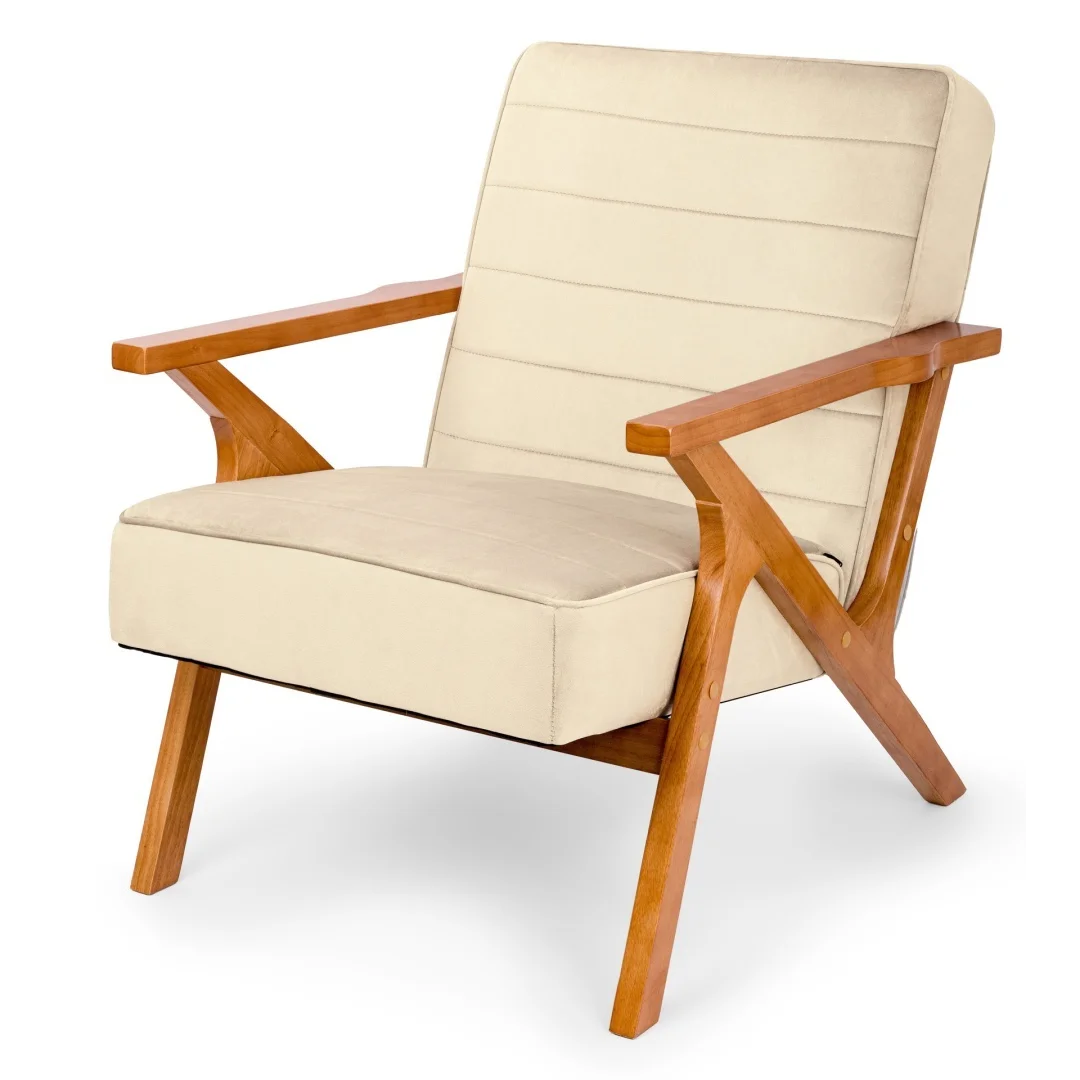 Krzesło Fotel Lugano DUBLIN VELVET BEIGE