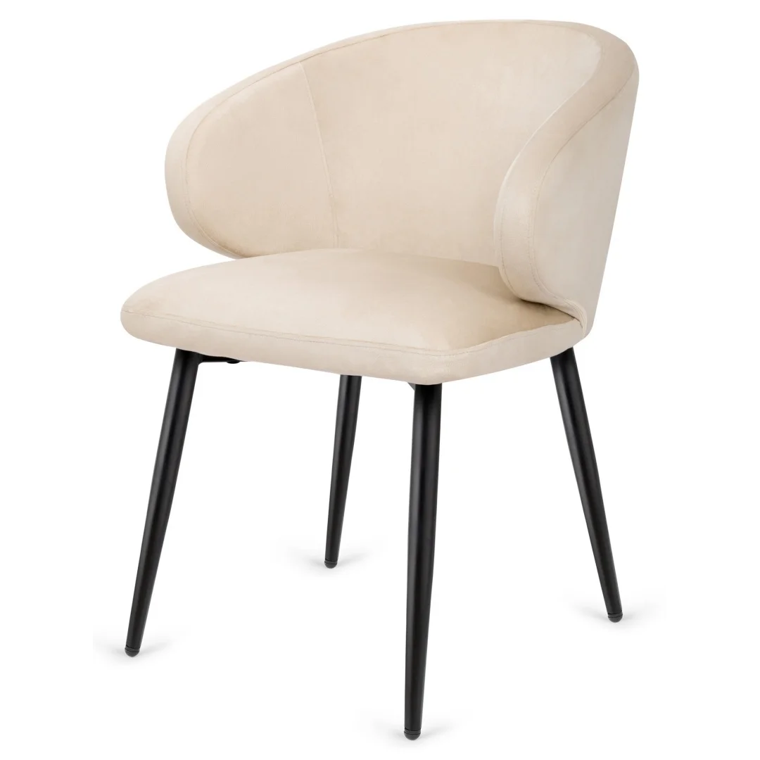 Krzesło tapicerowane CANNES BEIGE VELVET