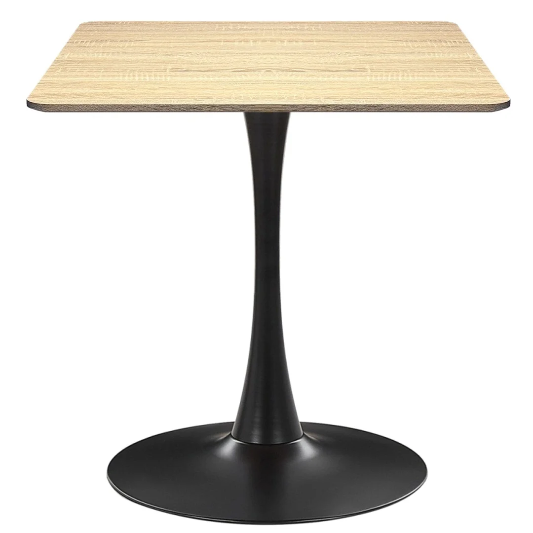 Stół skandynawski kwadratowy TORI Light Wood 70 SMOKE SLIM