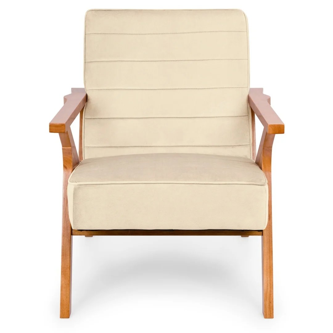 Krzesło Fotel Lugano DUBLIN VELVET BEIGE — zdjęcie 2