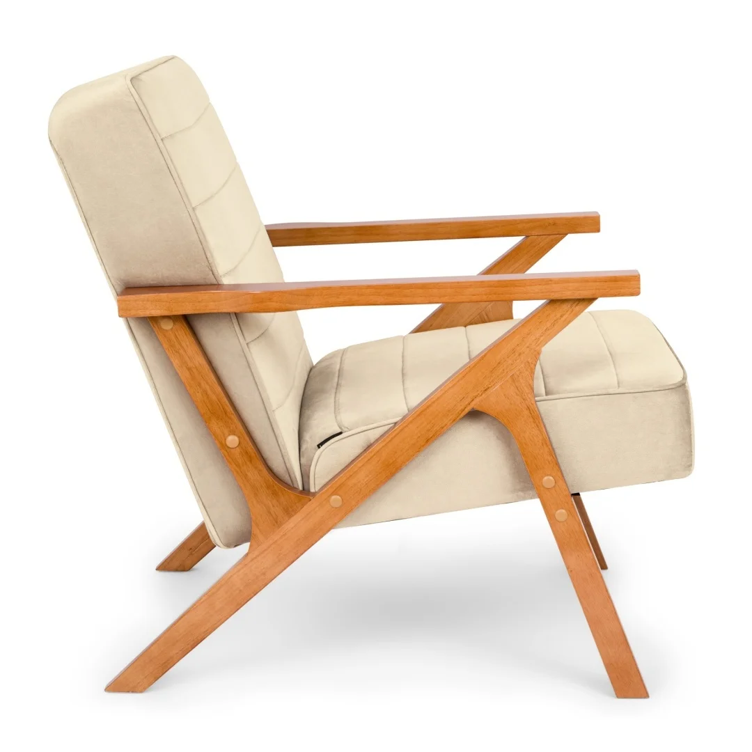 Krzesło Fotel Lugano DUBLIN VELVET BEIGE — zdjęcie 3