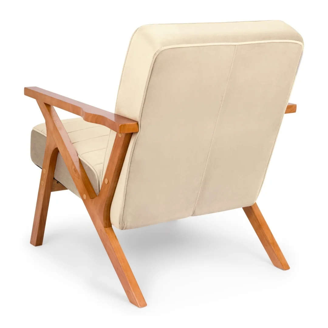 Krzesło Fotel Lugano DUBLIN VELVET BEIGE — zdjęcie 5