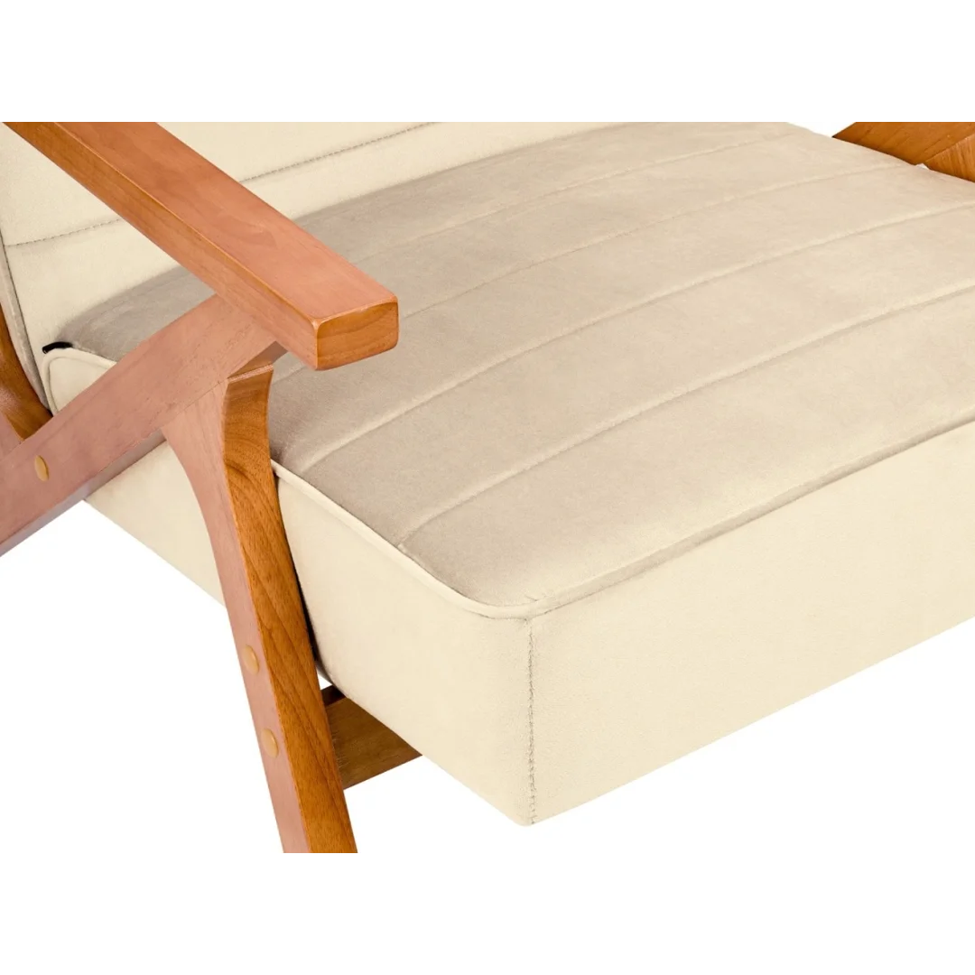 Krzesło Fotel Lugano DUBLIN VELVET BEIGE — zdjęcie 6