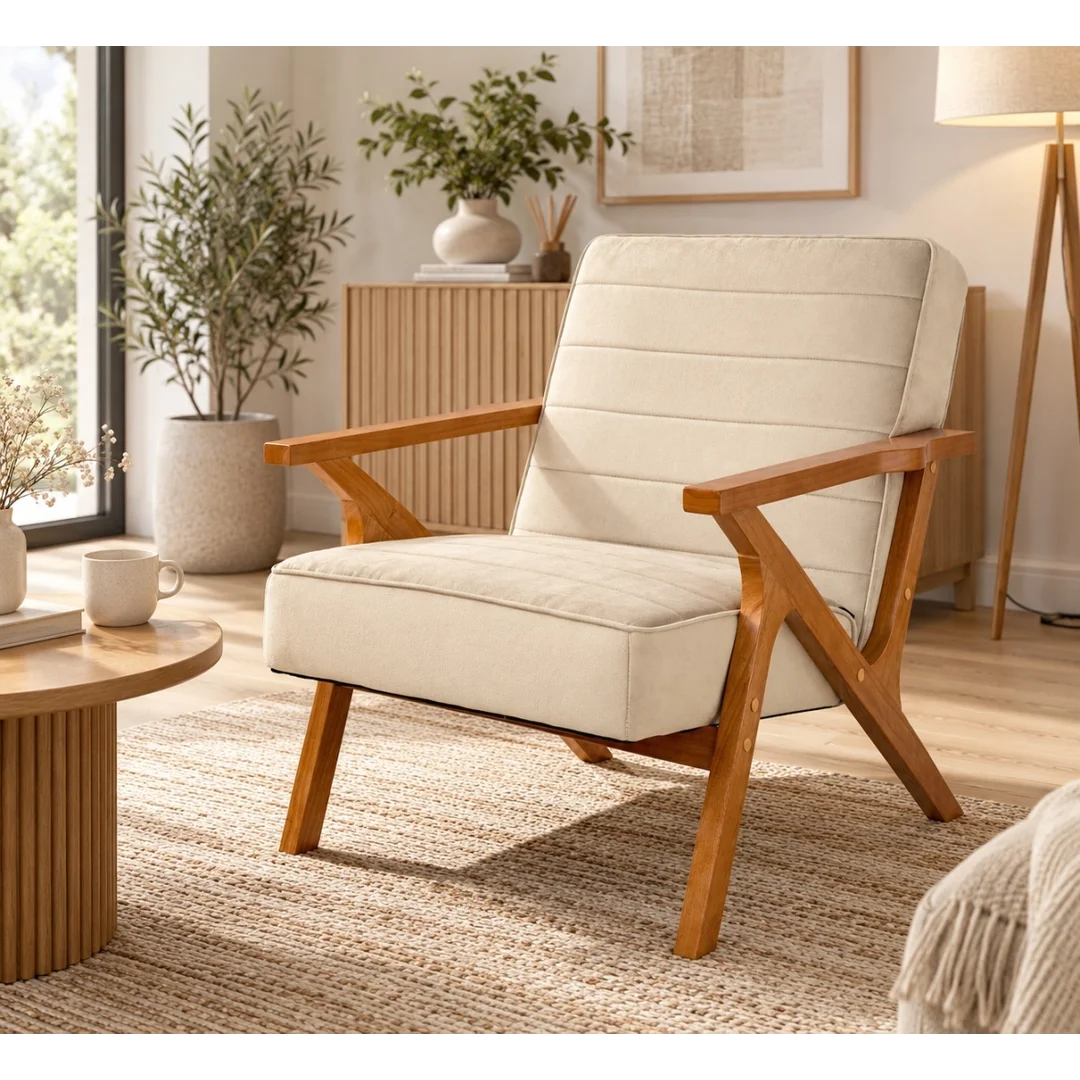 Krzesło Fotel Lugano DUBLIN VELVET BEIGE — zdjęcie 7