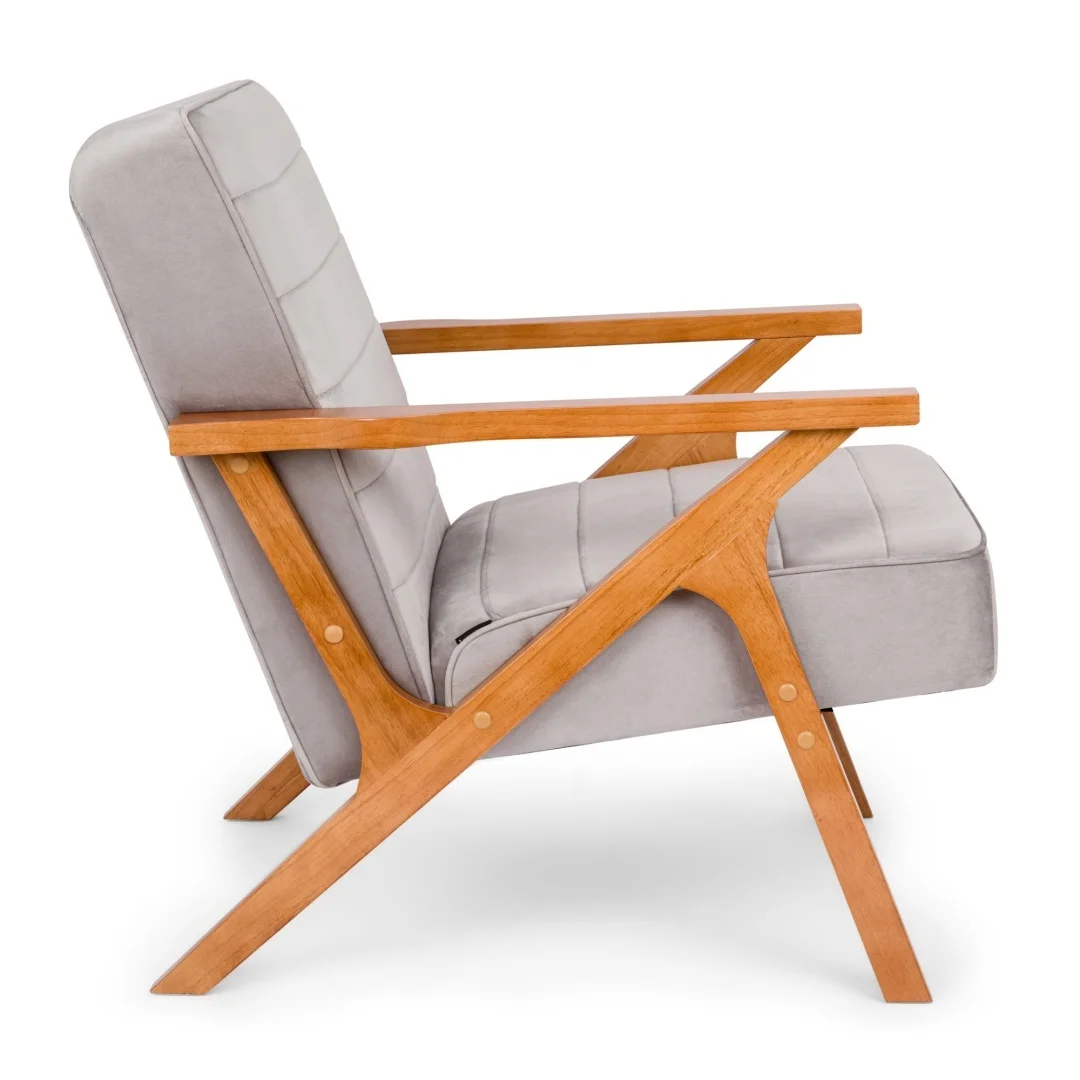 Krzesło Fotel Lugano DUBLIN VELVET GREY — zdjęcie 3