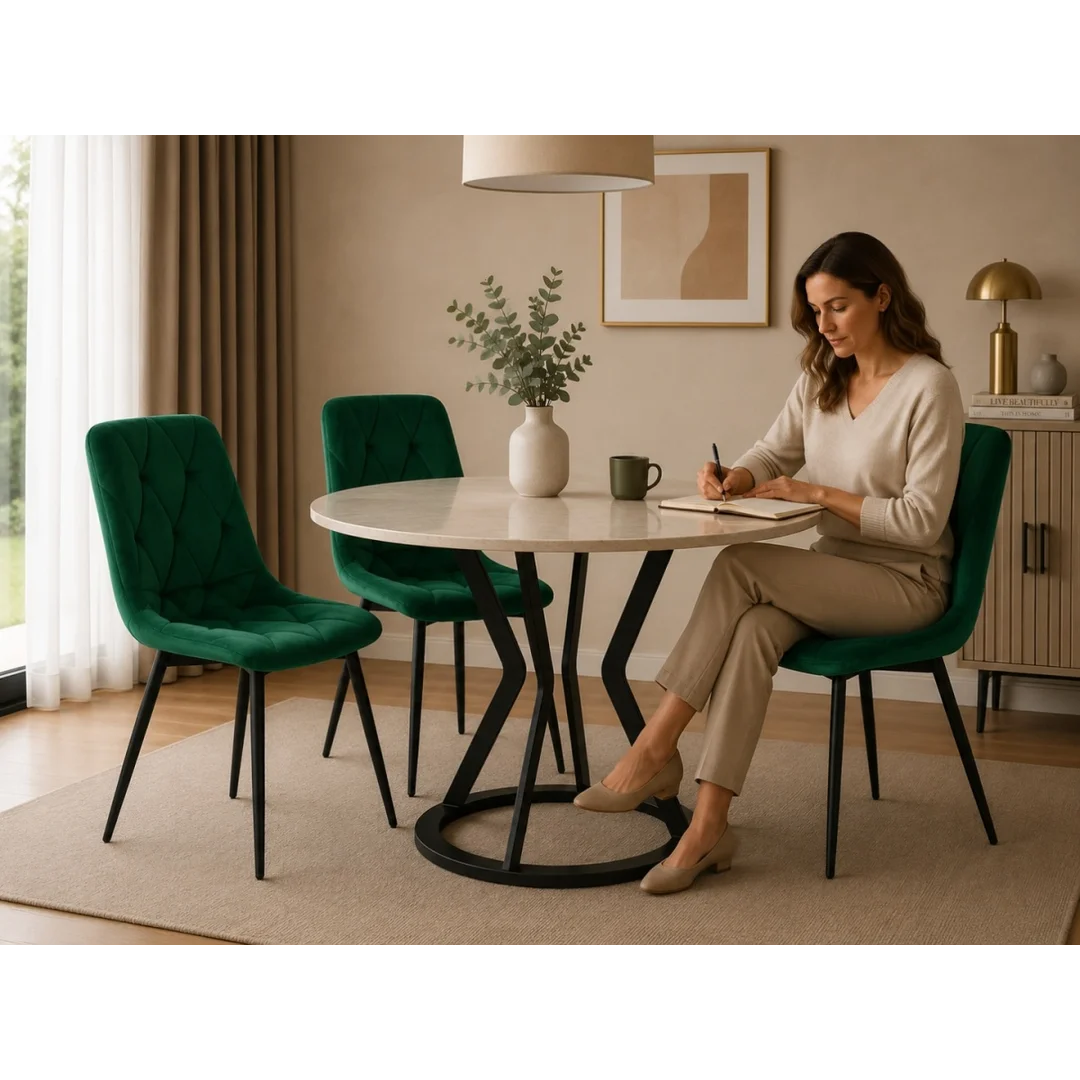 Krzesło tapicerowane BORGO VELVET GREEN SMOKE — zdjęcie 6