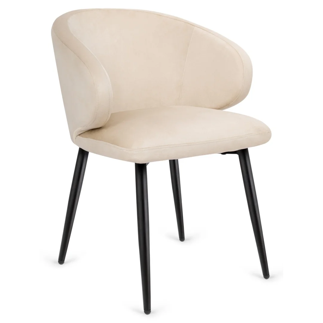 Krzesło tapicerowane CANNES BEIGE VELVET — zdjęcie 3