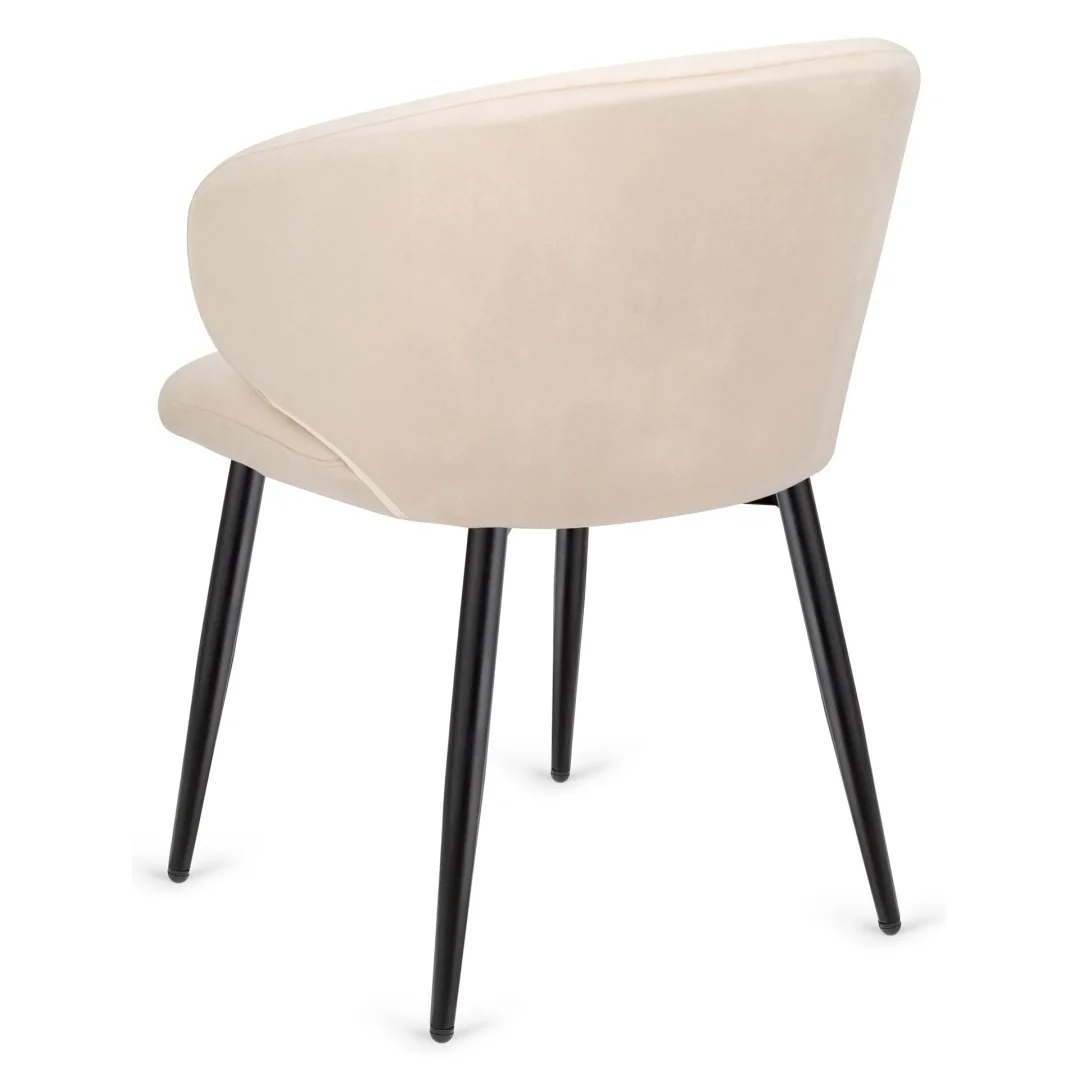 Krzesło tapicerowane CANNES BEIGE VELVET — zdjęcie 4