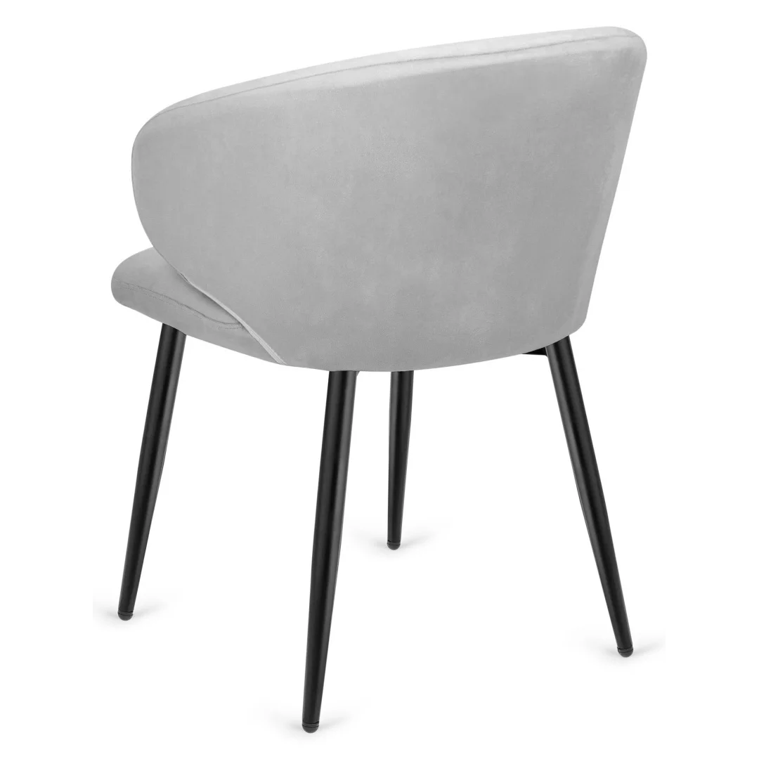 Krzesło tapicerowane CANNES LIGHT GREY VELVET — zdjęcie 4