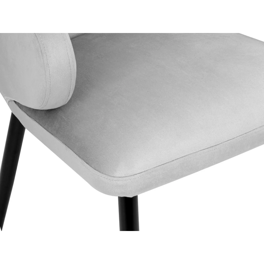 Krzesło tapicerowane CANNES LIGHT GREY VELVET — zdjęcie 6