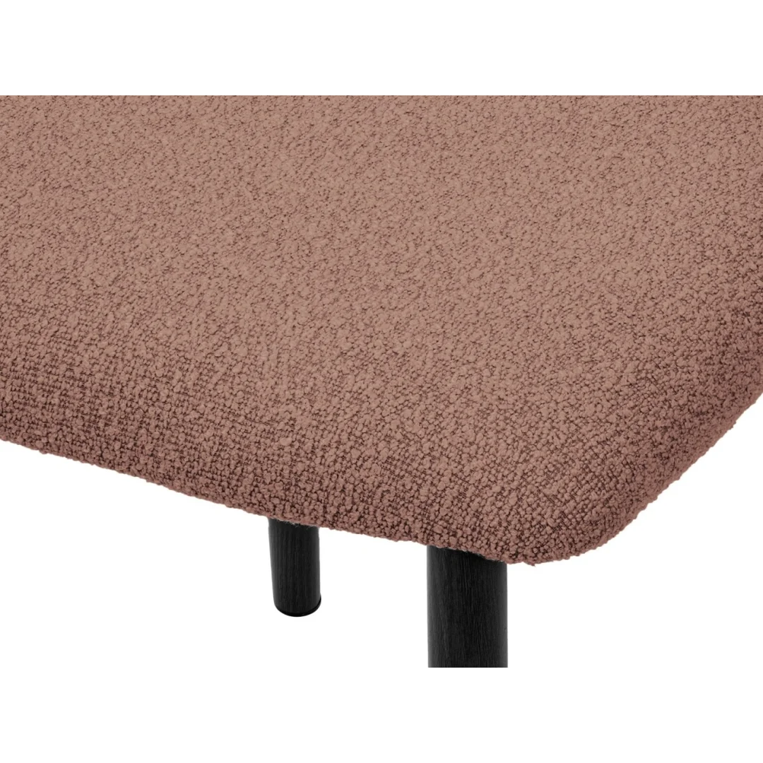 Krzesło tapicerowane LUCCA BOUCLE BROWN BLACK WOOD — zdjęcie 5
