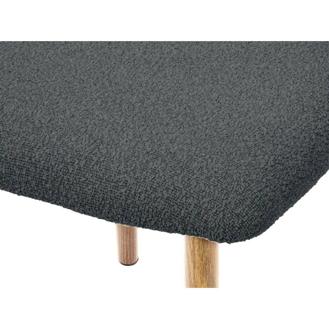 Krzesło tapicerowane LUCCA BOUCLE DARK GREY LIGHT WOOD — zdjęcie 5