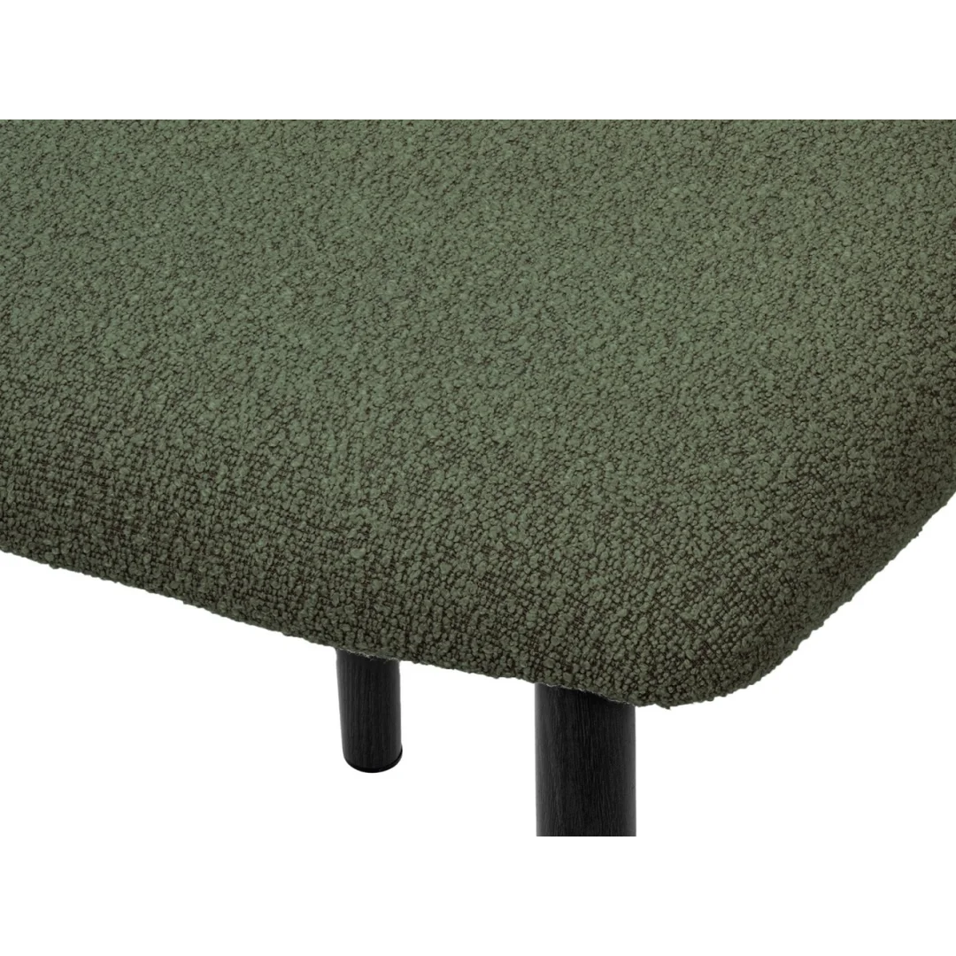Krzesło tapicerowane LUCCA BOUCLE GREEN BLACK WOOD — zdjęcie 5