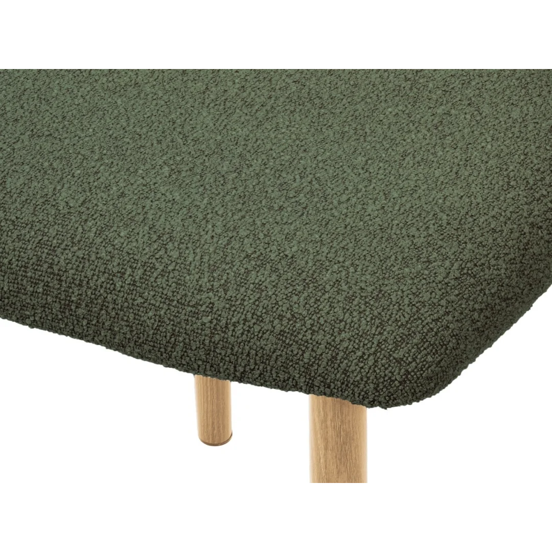 Krzesło tapicerowane LUCCA BOUCLE GREEN LIGHT WOOD — zdjęcie 5