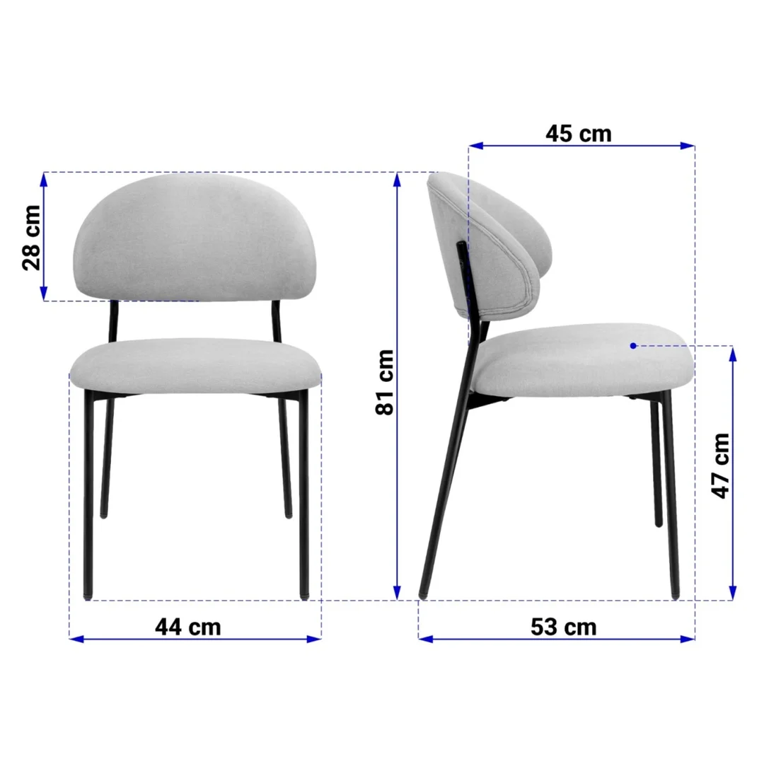 Krzesło tapicerowane MADRYT BLACK FABRIC — zdjęcie 2