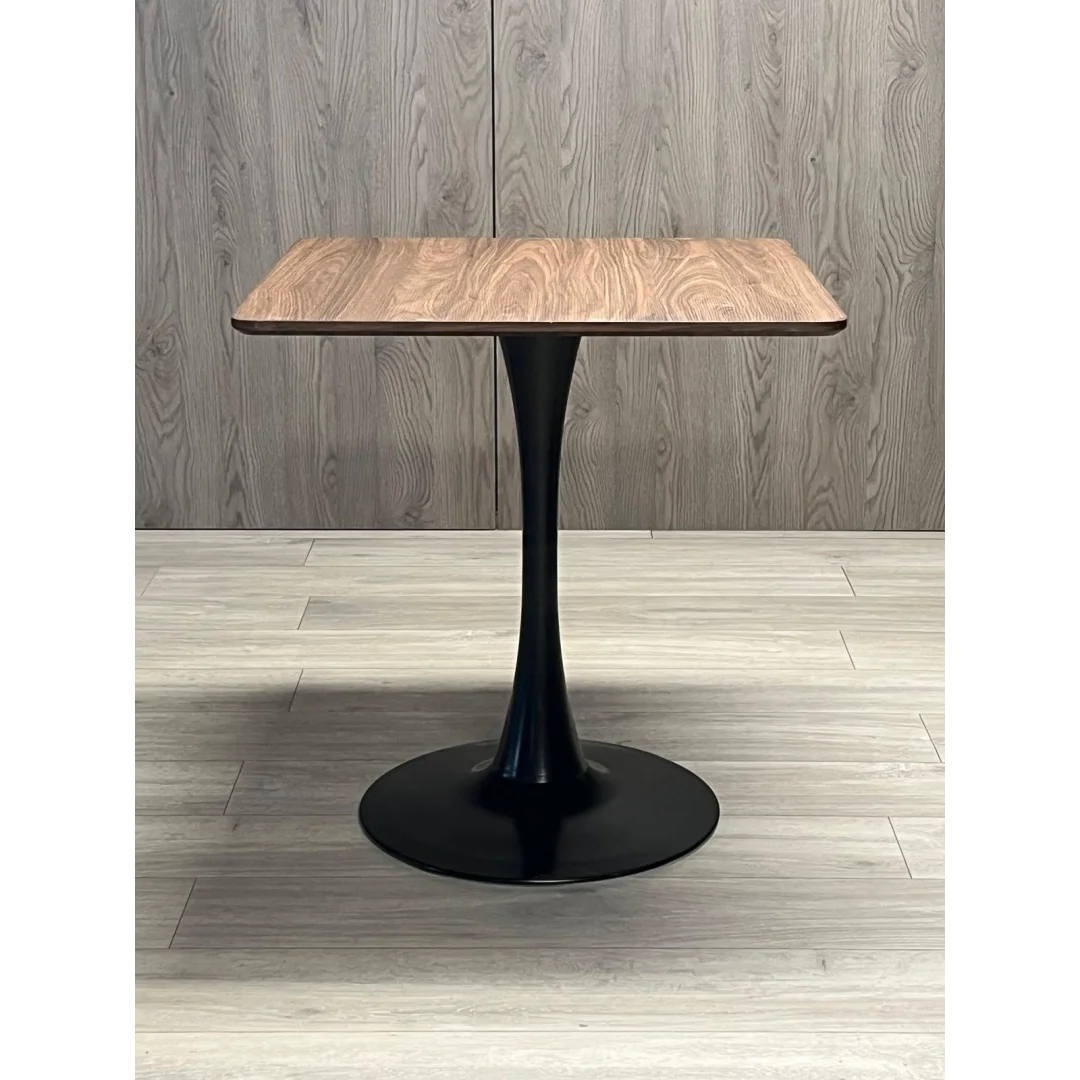 Stół skandynawski kwadratowy TORI Brown Wood 70 SMOKE SLIM — zdjęcie 6