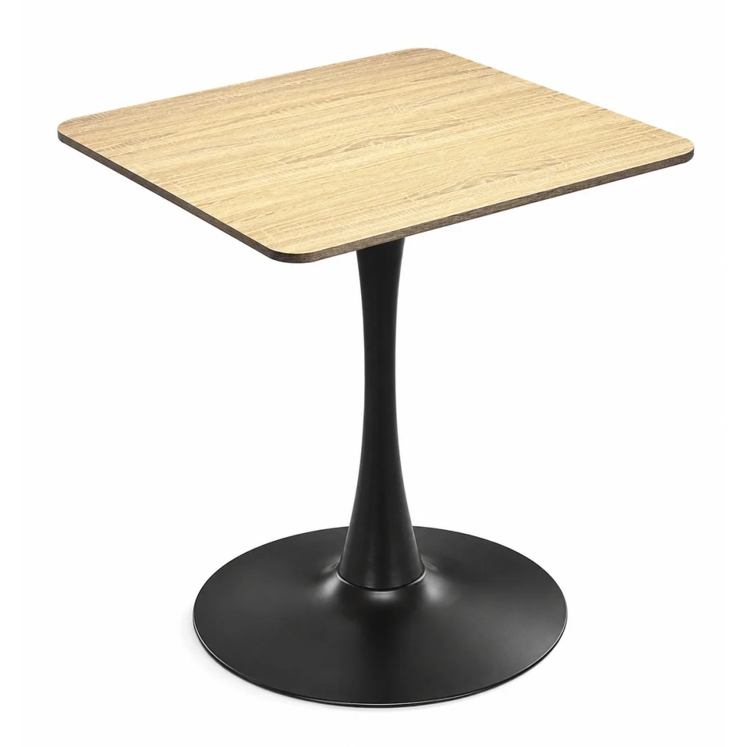 Stół skandynawski kwadratowy TORI Light Wood 70 SMOKE SLIM — zdjęcie 2