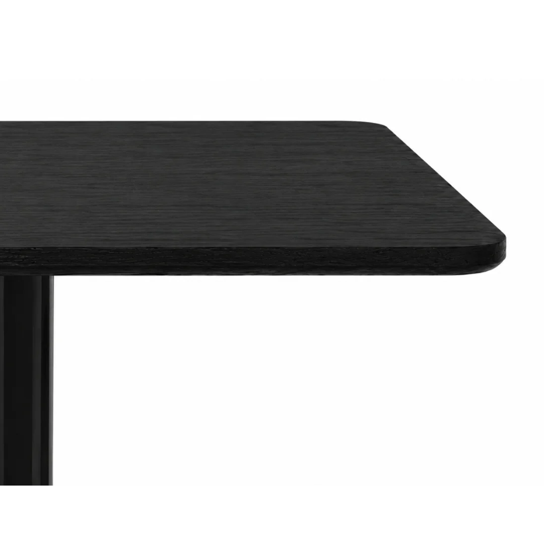 Stół skandynawski kwadratowy TORI STR Black Wood 70 SMOKE — zdjęcie 3