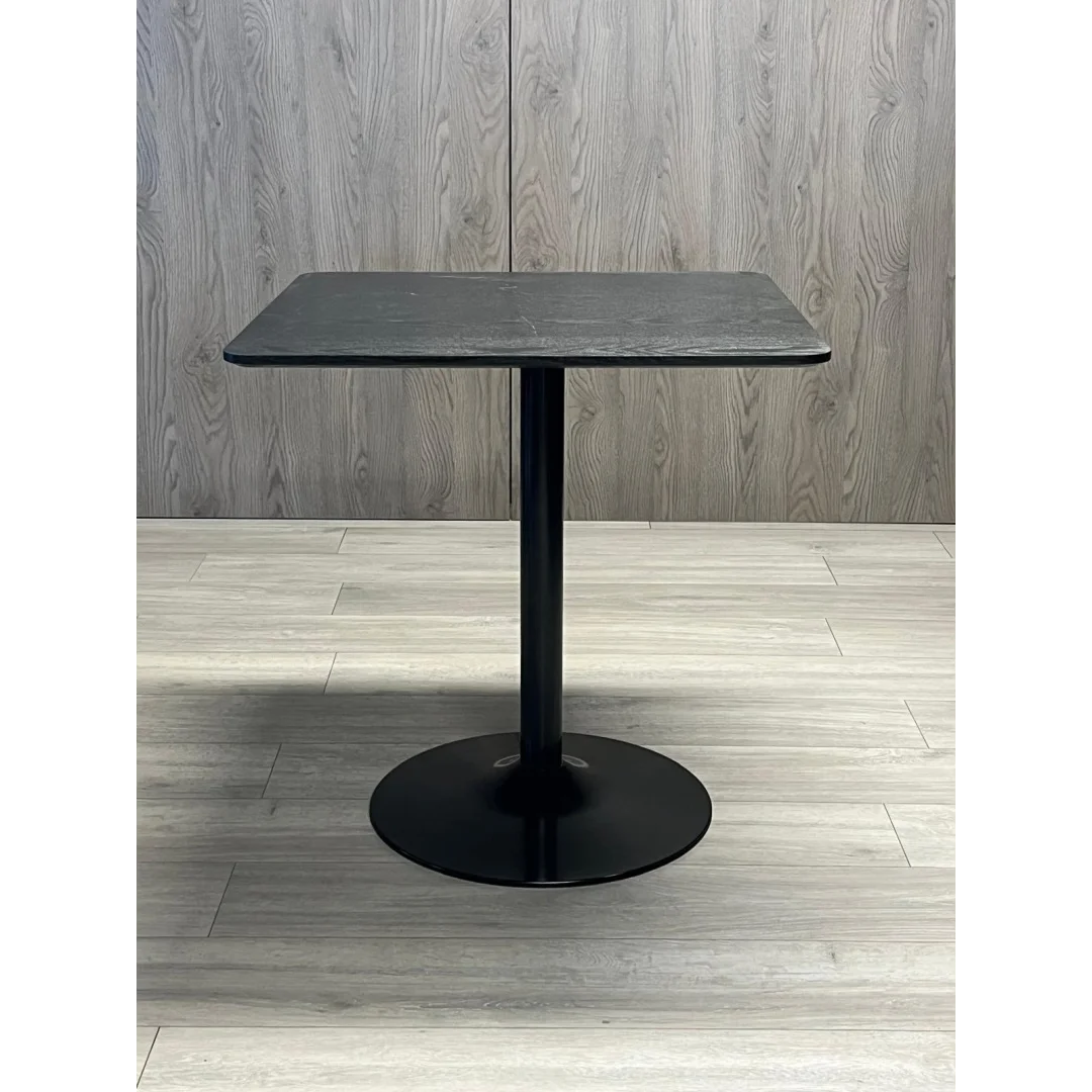 Stół skandynawski kwadratowy TORI STR Black Wood 70 SMOKE — zdjęcie 5