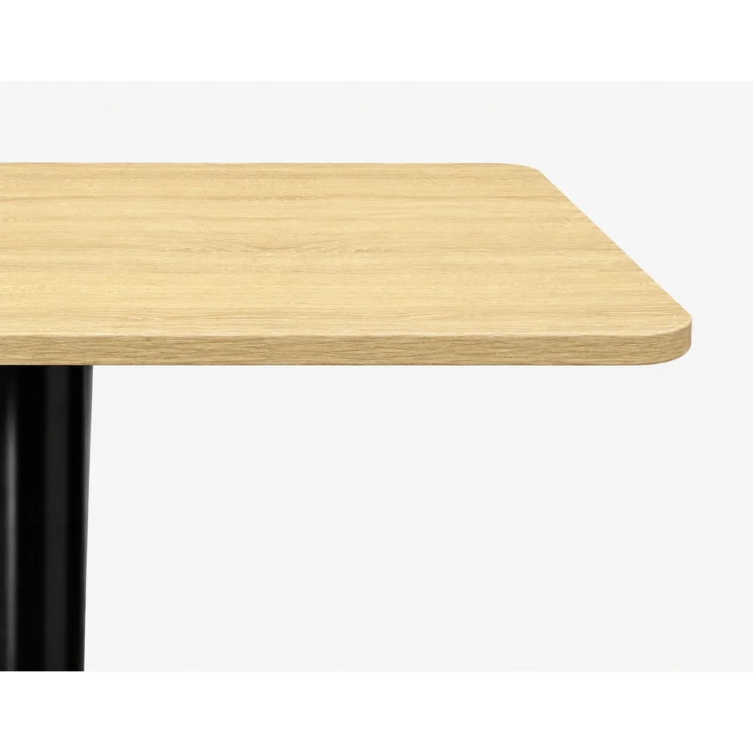 Stół skandynawski kwadratowy TORI STR Light Wood 70 SMOKE — zdjęcie 3