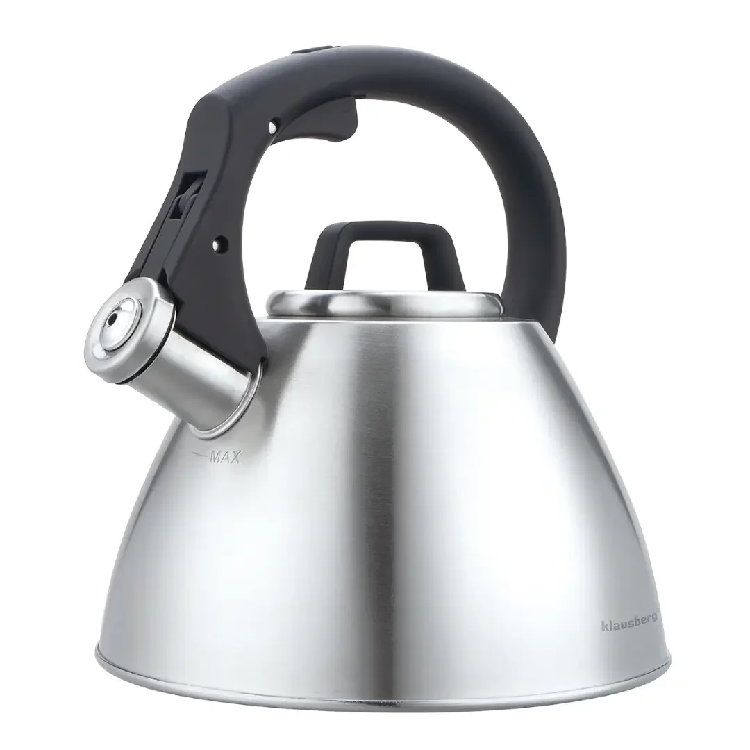 Czajnik stalowy 2,5 L z gwizdkiem i uchwytem Soft-Touch, Klausberg KB-7951
