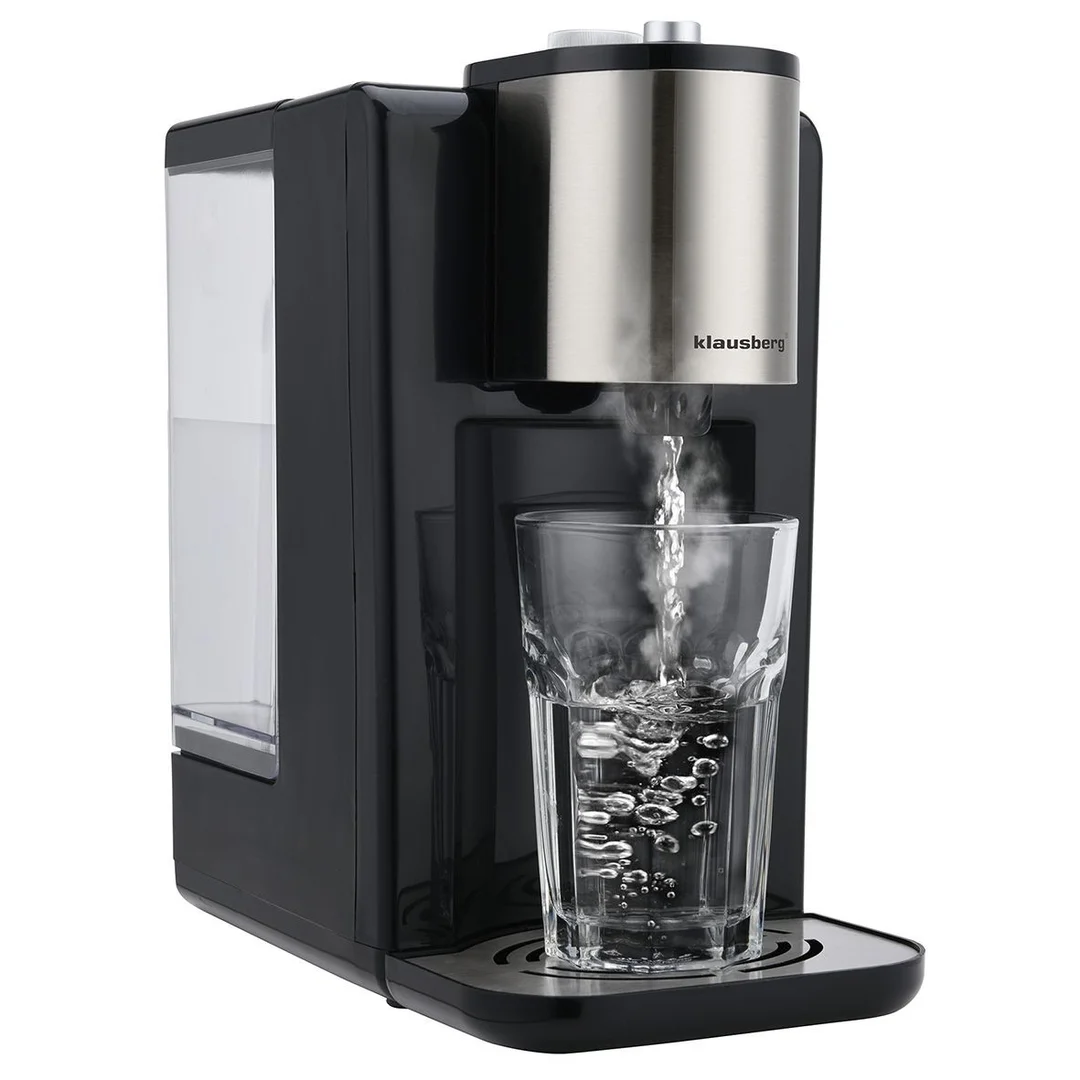 Dozownik gorącej wody, dyspenser, regulacja temperatury 45-100°C, czarno-srebrny, 2,2L, Klausberg, KB-7878