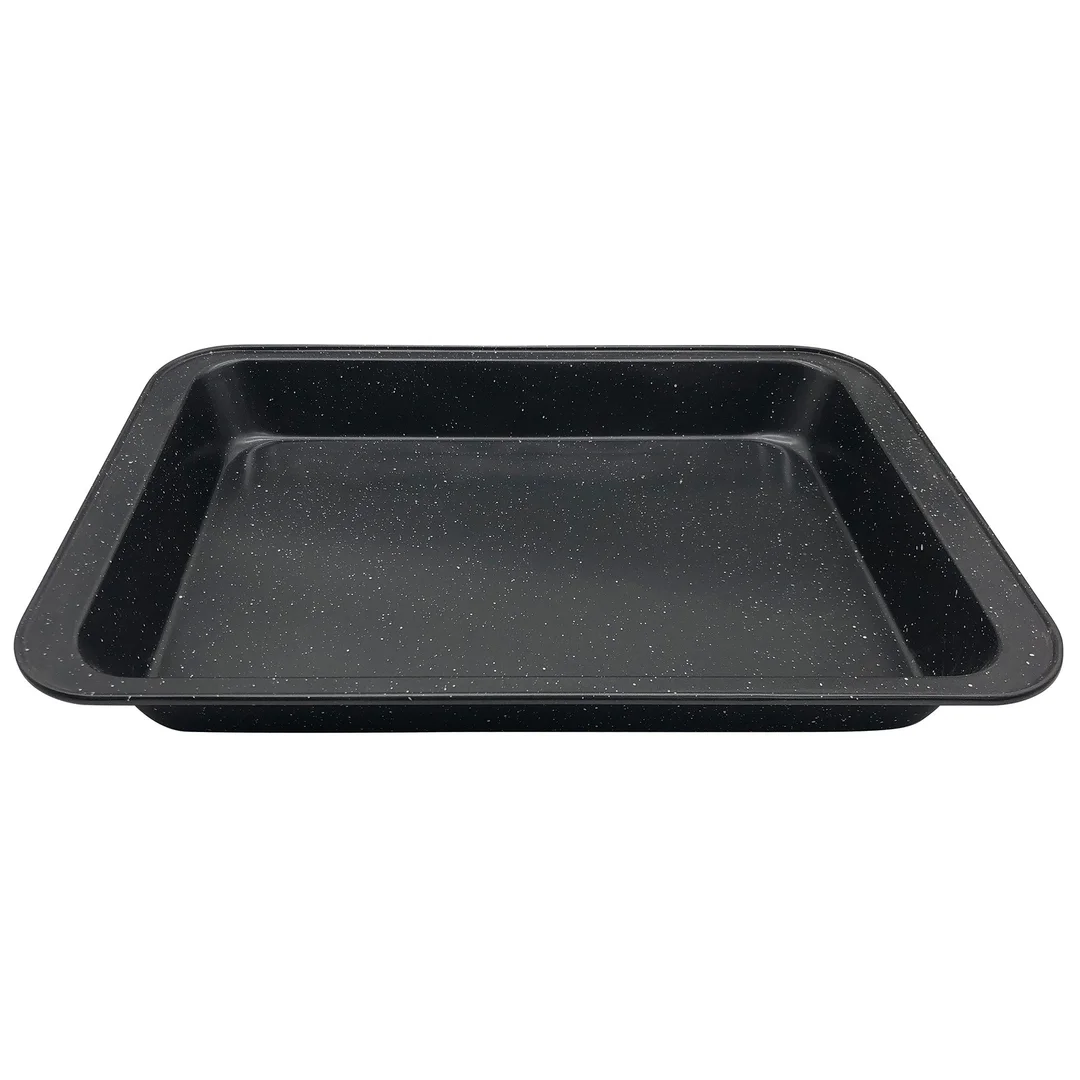 Forma, blacha do pieczenia, czarny marmurek 37x25x5cm Kinghoff