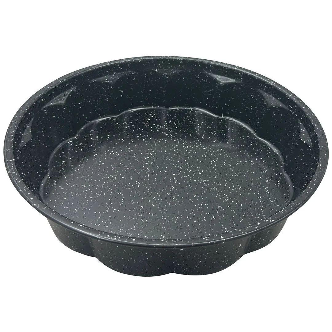 Forma, okrągłą, metalowa, z powłoką nieprzywieralną, czarna, średnica 27,5 cm, Klausberg, KB-7838