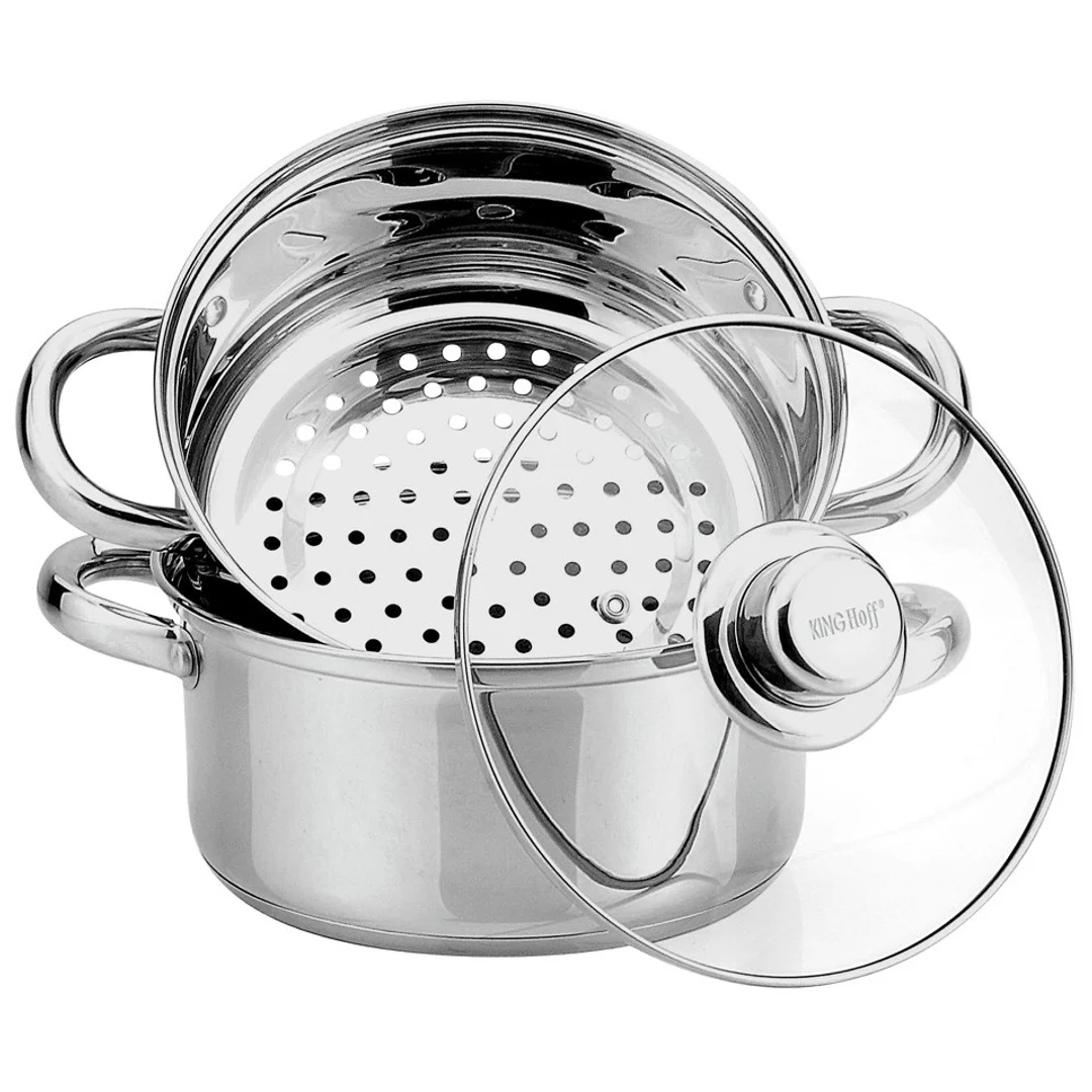 Garnek do gotowania na parze, stal zestaw 3 elementy Ø24cm 5l Kinghoff