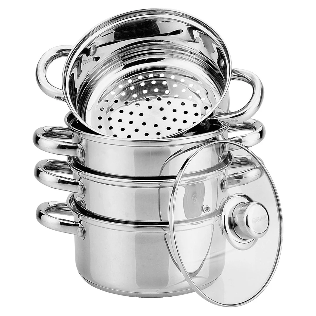 Garnek do gotowania na parze, stal zestaw 5 elementów Ø18cm 2,5l Kinghoff