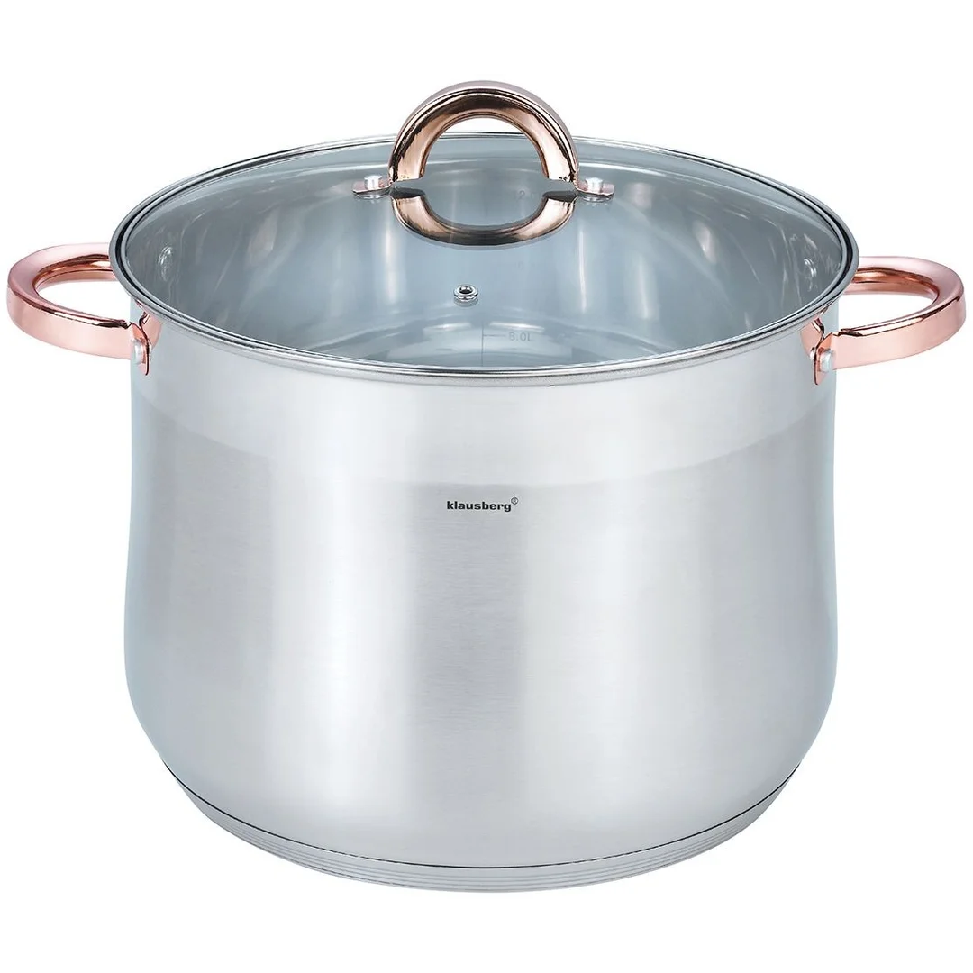 Garnek stalowy z pokrywą, 13L, Ø28cm, Klausberg, KB-7795