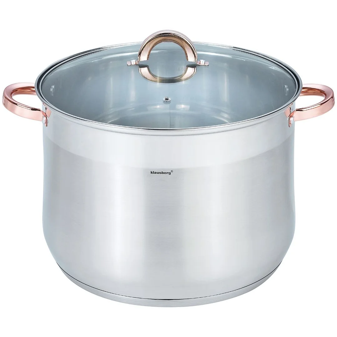 Garnek stalowy z pokrywą, 18.7L, Ø32cm, Klausberg, KB-7797