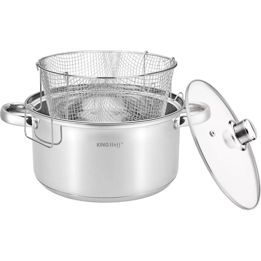 Garnek z koszem do smażenia, stal Ø24cm 5,5l Kinghoff