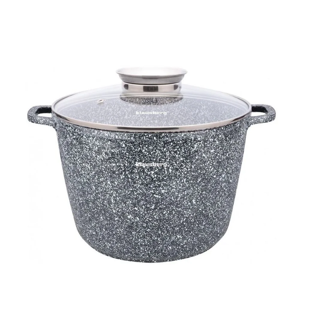 Garnek z pokrywą, aluminium szary marmurek Ø24cm 6,2l Klausberg