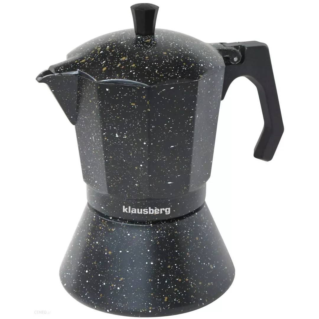 Kawiarka espresso, czarny marmurek 9 filiżanek Klausberg
