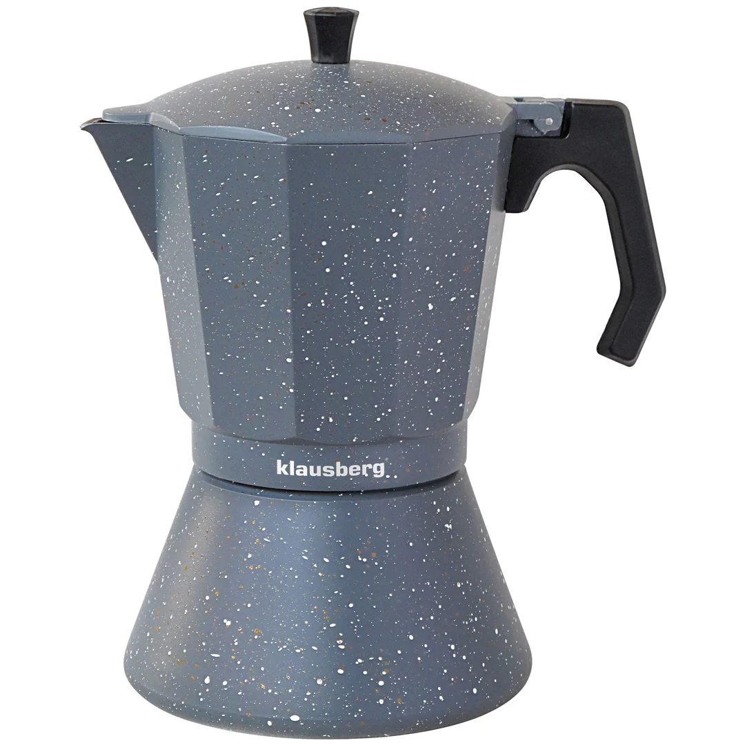 Kawiarka espresso, szary marmurek 12 filiżanek Klausberg