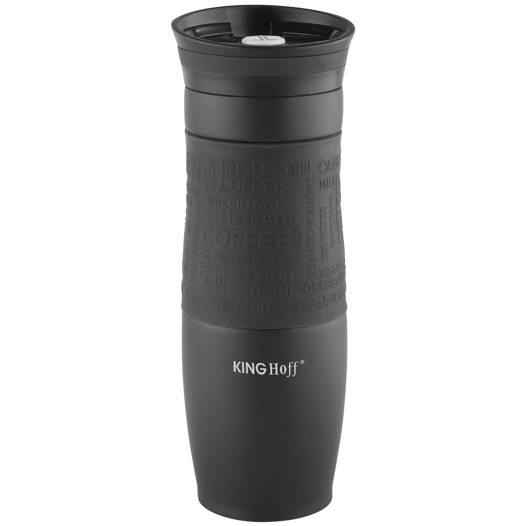 Kubek termiczny czarny 500ml Kinghoff