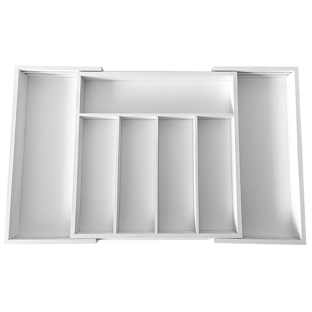 Organizer bambusowy do szuflady, biały, 52x31,5x5 KINGHoff