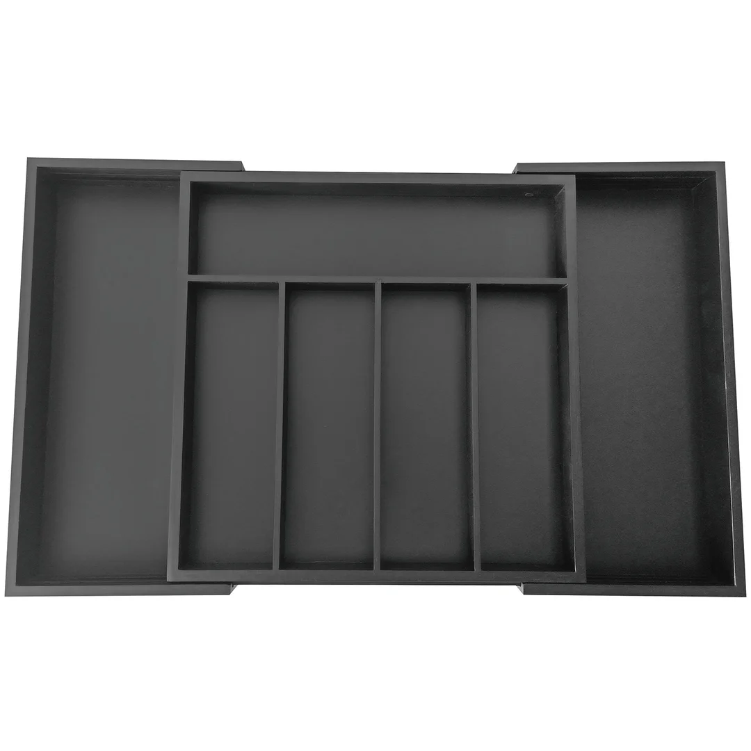 Organizer bambusowy do szuflady, czarny, 52x31,5x5 KINGHoff