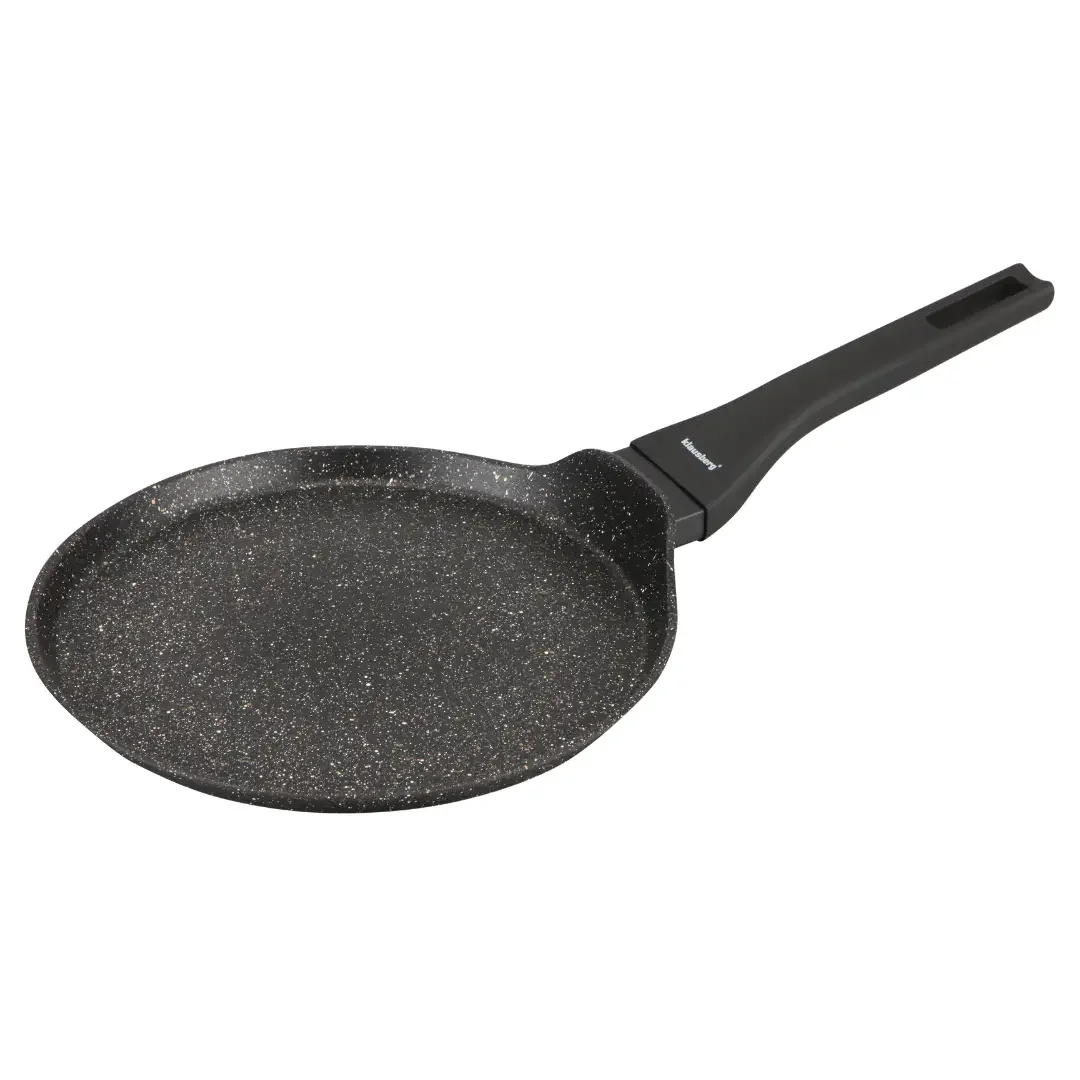 Patelnia do naleśników 24 cm, marmurkowa powłoka nieprzywierająca, aluminiowa, indukcja, Klausberg, KB-7957