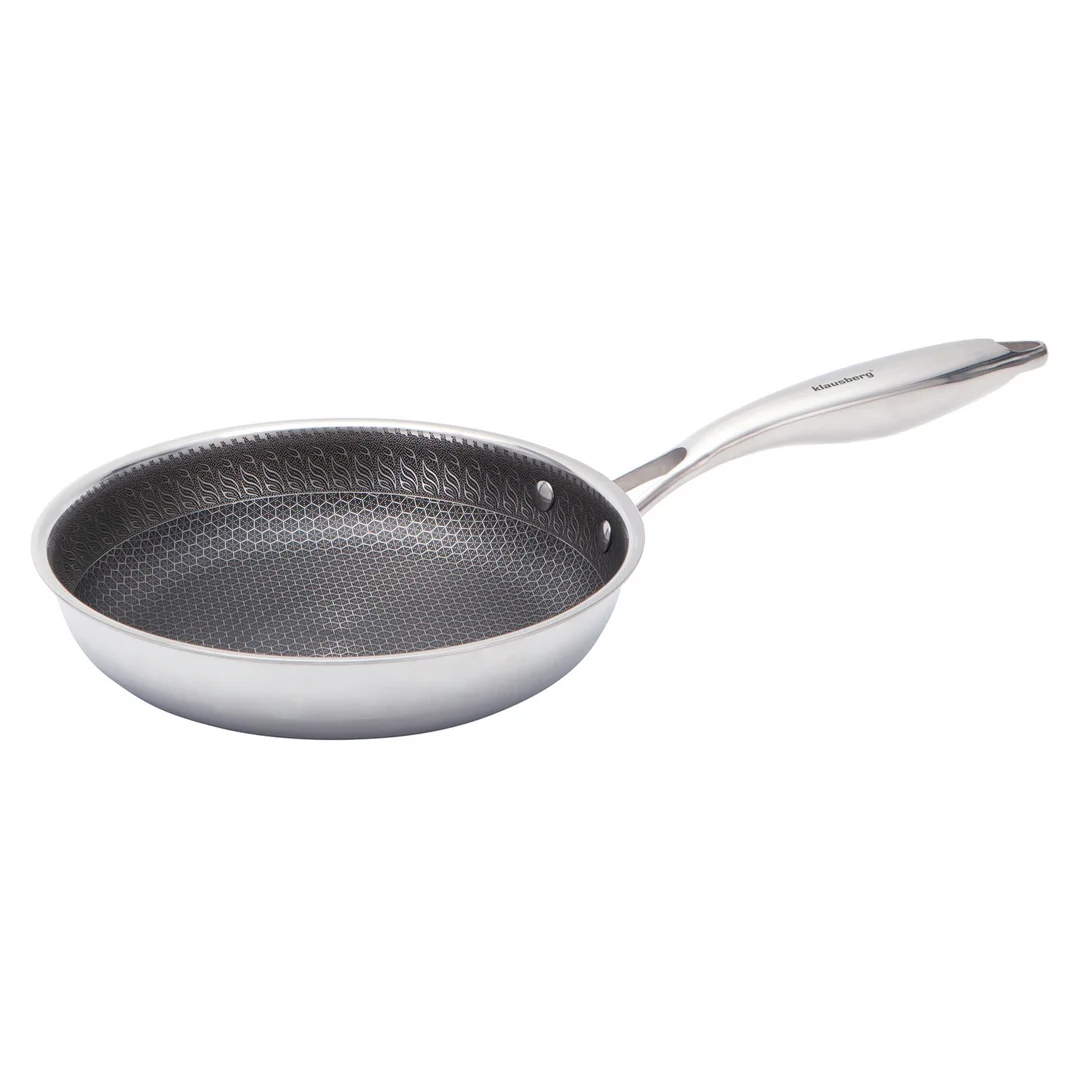 Patelnia powłoka non-stick honeycomb, 20 cm, 3-warstwy, stal 304, PFOA-Free
