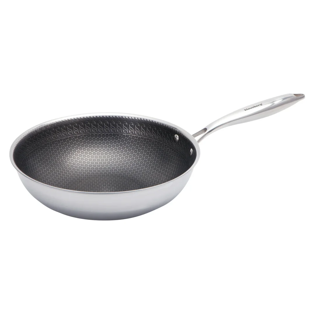 Patelnia powłoka non-stick honeycomb, 28 cm, 3-warstwy, stal 304, PFOA-Free